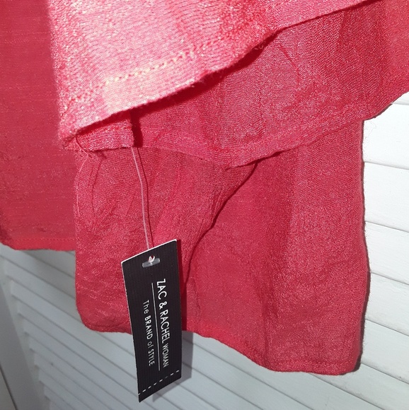 Zac & Rachel Beaded Peasant Ruffle Sleeve Orange - Picture 5 of 8